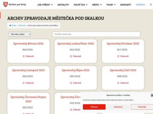 Zpravodaj městečka pod Skalkou