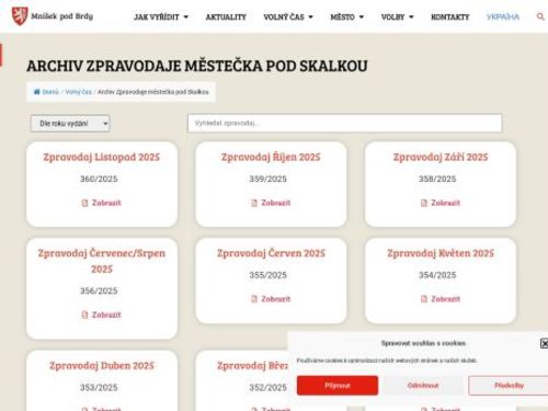 Zpravodaj městečka pod Skalkou