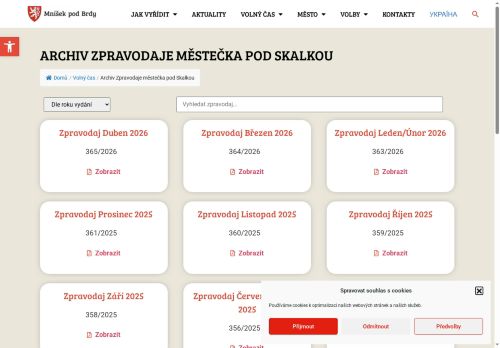 Zobrazit webové stránky Zpravodaj městečka pod Skalkou