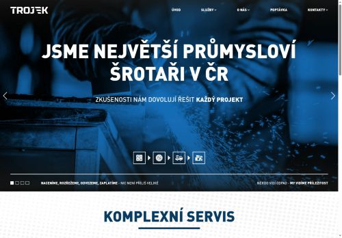 Webové stránky TROJEK, a.s., Plzeň