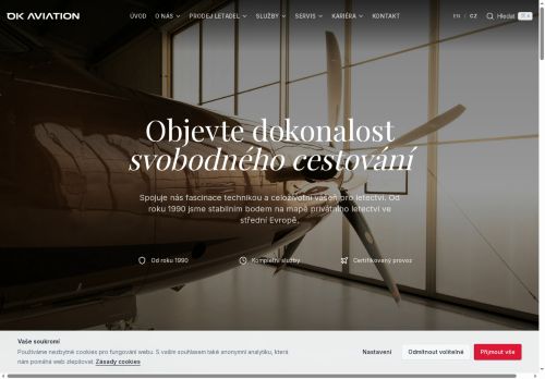 Webové stránky OK AVIATION Service, s.r.o., Drásov