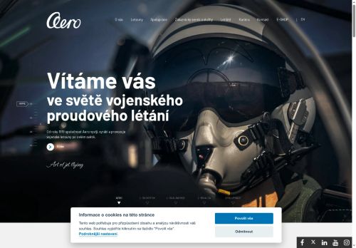 Webové stránky AERO Vodochody AEROSPACE a.s., Odolena Voda