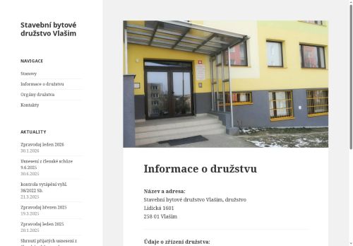 Zobrazit webové stránky Stavební bytové družstvo Vlašim