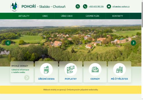 Zobrazit webové stránky Obecní úřad Pohoří