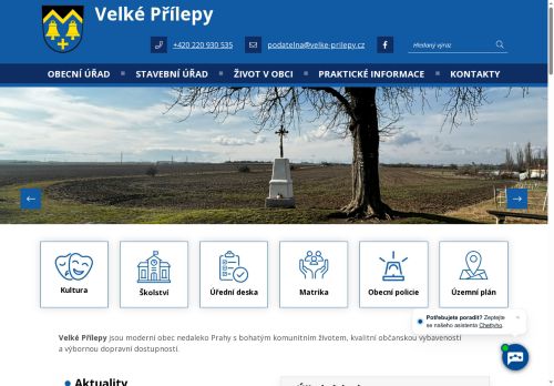 OBEC VELKÉ PŘÍLEPY nabízí práci na pozici pracovník/pracovnice technické čety obce (m/ž) v obci Velké Přílepy