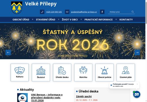 Zobrazit webové stránky Obecní úřad Velké Přílepy