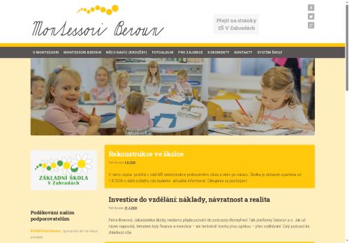 Zobrazit webové stránky Mateřská škola Montessori