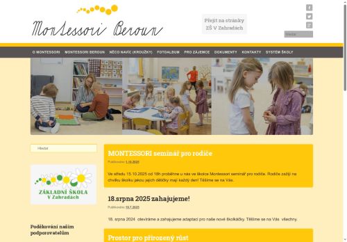 Zobrazit webové stránky Mateřská škola Montessori