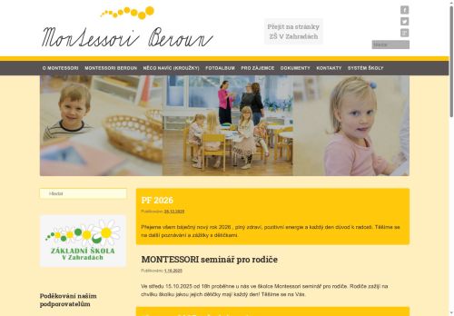 Zobrazit webové stránky Mateřská škola Montessori