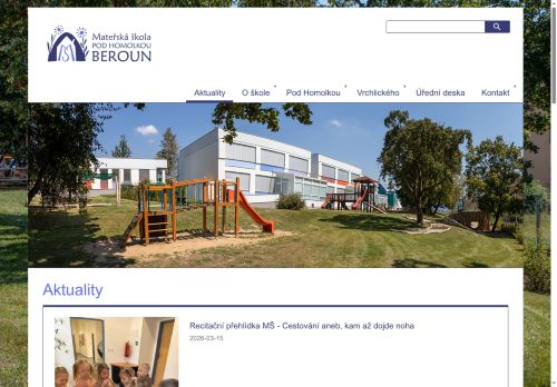Zobrazit webové stránky Mateřská škola Pod Homolkou
