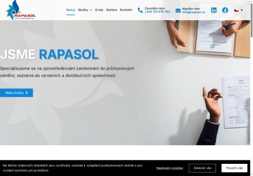 Rapasol CZ s.r.o. nabízí práci na pozici Operátor výroby v obci Kněžmost