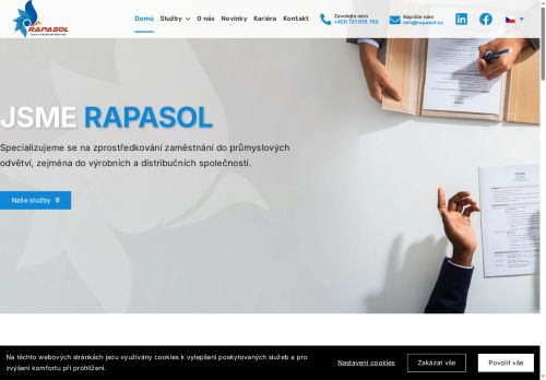 Rapasol CZ s.r.o. nabízí práci na pozici Operátoři výroby v obci Kněžmost
