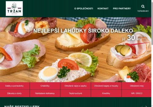 Webové stránky TRŽAN lahůdky s.r.o., Čelákovice