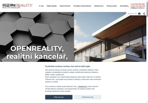 Webové stránky OPENREALITY & partners s.r.o., Rosice