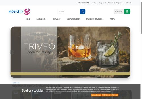 Webové stránky ELASTO FORM Bohemia s.r.o., Přeštice