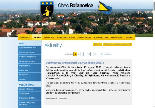 Zobrazit webové stránky Obecní úřad Bořanovice