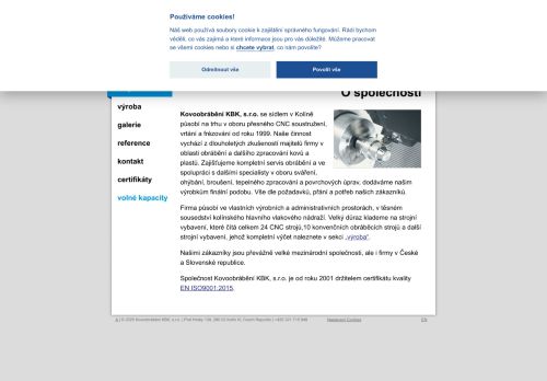 Kovoobrábění KBK,s.r.o. nabízí práci na pozici CNC operátor - obráběč kovů (m/ž) v obci Kolín