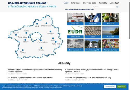Webové stránky Krajská hygienická stanice Středočeského kraje se sídlem v Praze, Beroun