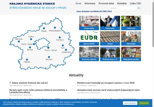 Webové stránky Krajská hygienická stanice Středočeského kraje se sídlem v Praze, Beroun