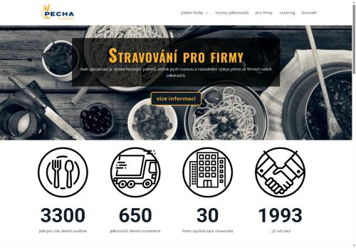 Webové stránky Stravovací služby Pecha s.r.o., Nová Ves