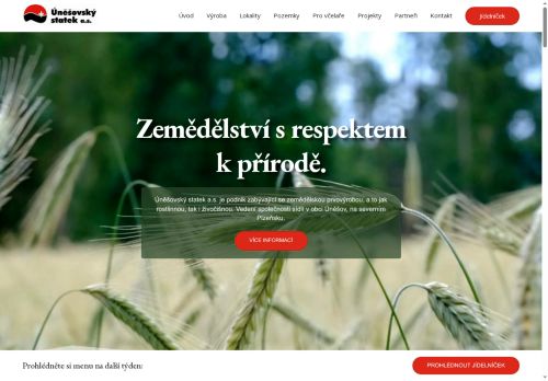 Úněšovský statek a.s. nabízí práci na pozici skladník/zásobovač v obci Úněšov