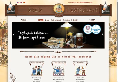 Webové stránky ŠVEJK GASTRO s.r.o., Plzeň