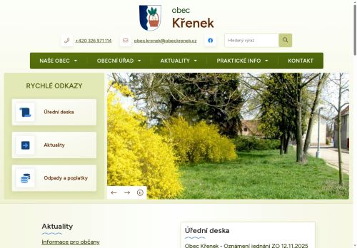 Zobrazit webové stránky Obecní úřad Křenek