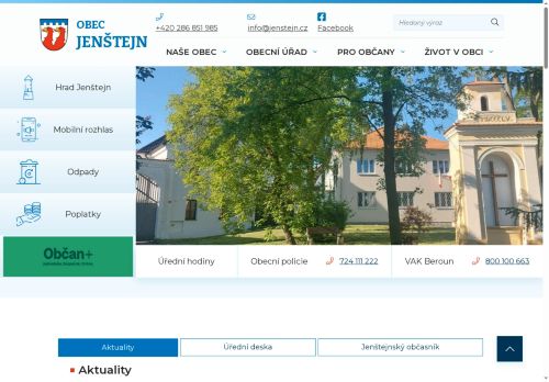Zobrazit webové stránky Obecní úřad Jenštejn
