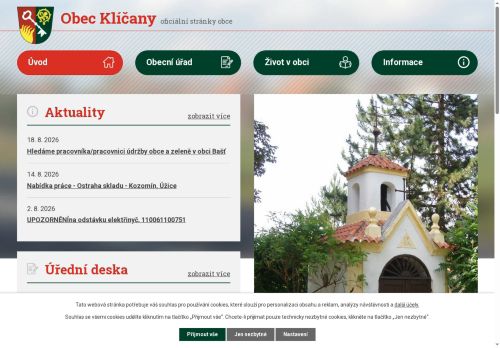 Zobrazit webové stránky Obecní úřad Klíčany