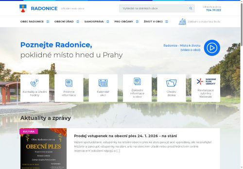 OBEC RADONICE nabízí práci na pozici Údržbář (m+ž) v obci Radonice