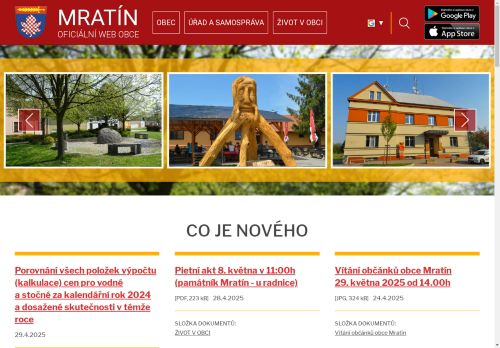 Zobrazit webové stránky Obecní úřad Mratín