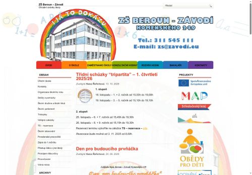 Zobrazit webové stránky ZŠ Beroun Závodí