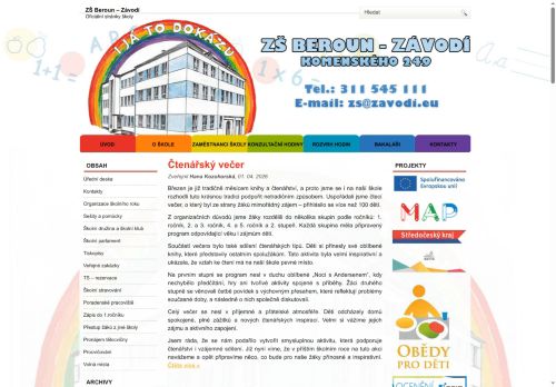 Zobrazit webové stránky ZŠ Beroun Závodí