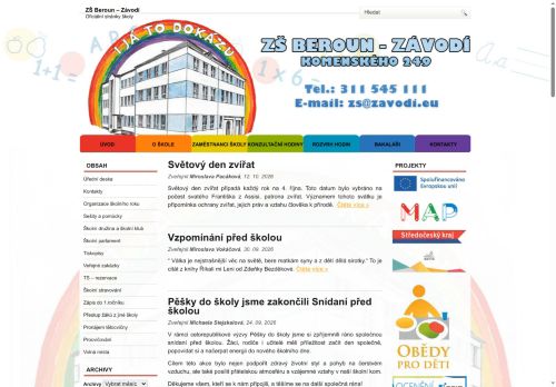 Zobrazit webové stránky ZŠ Beroun Závodí