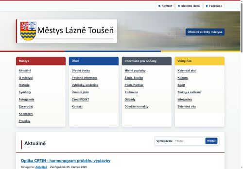 Zobrazit webové stránky Úřad městyse Lázně Toušeň