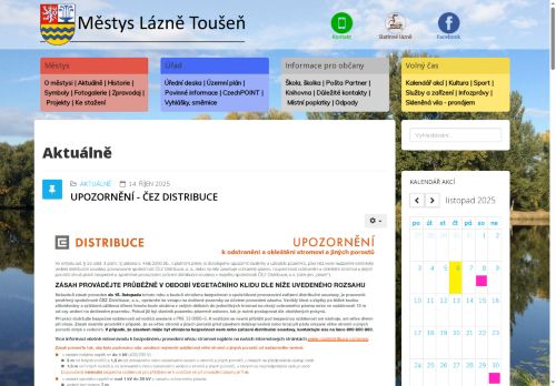 Zobrazit webové stránky Úřad městyse Lázně Toušeň