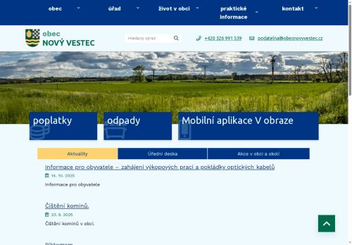 Zobrazit webové stránky Obecní úřad Nový Vestec