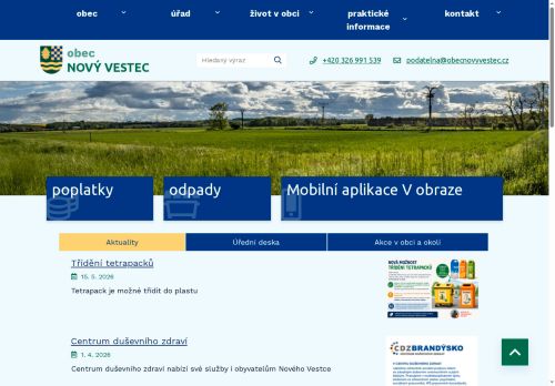 Zobrazit webové stránky Obecní úřad Nový Vestec