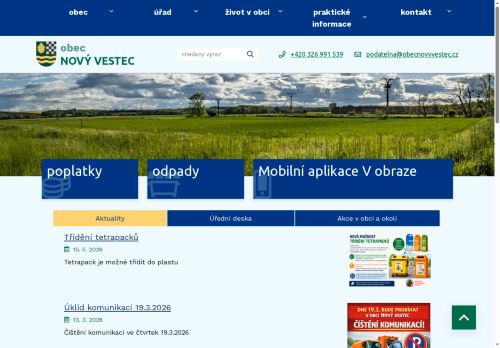 Zobrazit webové stránky Obecní úřad Nový Vestec