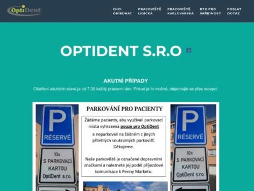 Zubní ordinace OptiDent, s.r.o. (pracoviště Karlovarská)
