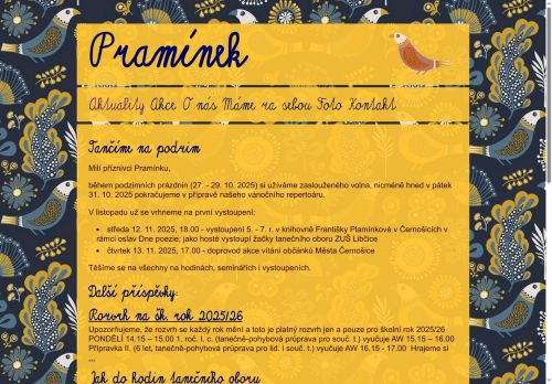 Zobrazit webové stránky Folklórní soubor Pramínek