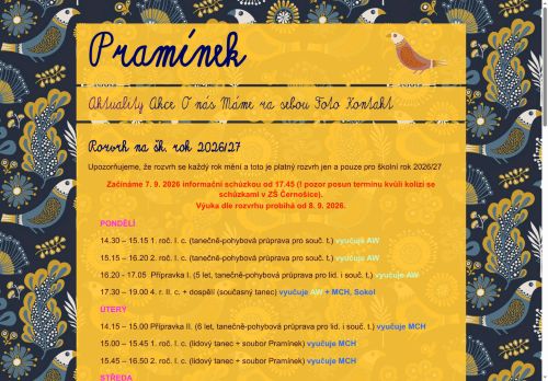 Zobrazit webové stránky Folklórní soubor Pramínek