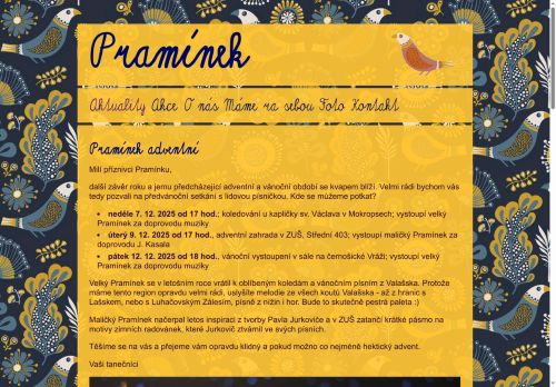 Zobrazit webové stránky Folklórní soubor Pramínek