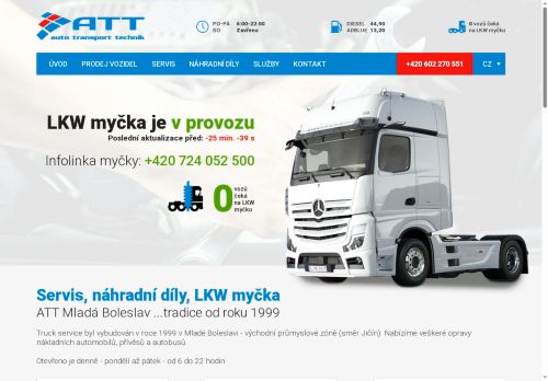 Webové stránky ATT - Auto Transport Technik s.r.o., Plazy