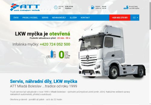 ATT - Auto Transport Technik s.r.o. nabízí práci na pozici Obsluha mycí linky LKW v obci Plazy
