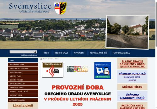 Zobrazit webové stránky Obecní úřad Svémyslice
