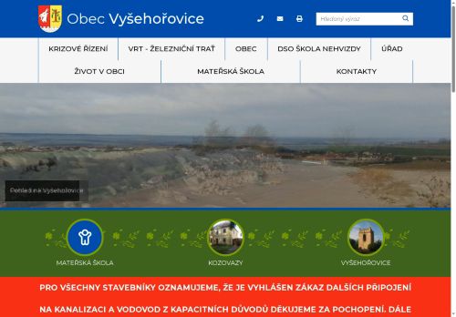 Zobrazit webové stránky Obecní úřad Vyšehořovice