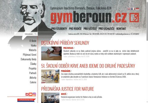 Zobrazit webové stránky Gymnázium Joachima Barranda