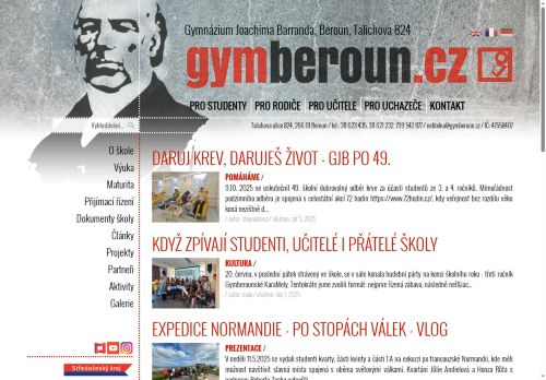 Zobrazit webové stránky Gymnázium Joachima Barranda
