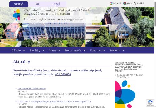 Obchodní akademie, Střední pedagogická škola a Jazyková škola s právem státní jazykové zkoušky, Beroun, U Stadionu 486 nabízí práci na pozici Kuchaři (kromě šéfkuchařů) v obci Beroun